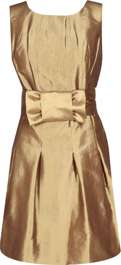 Brązowa sukienka Fokus z krótkim rękawem