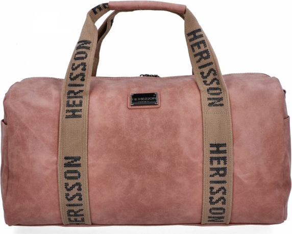 Brązowa torba podróżna Herisson ze skóry ekologicznej
