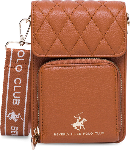 Brązowa torebka Beverly Hills Polo Club średnia na ramię w młodzieżowym stylu