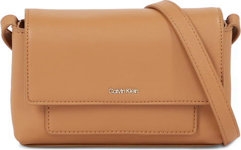 Brązowa torebka Calvin Klein matowa średnia