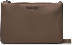 Brązowa torebka Calvin Klein średnia matowa na ramię