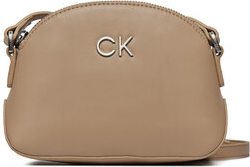 Brązowa torebka Calvin Klein średnia matowa w młodzieżowym stylu