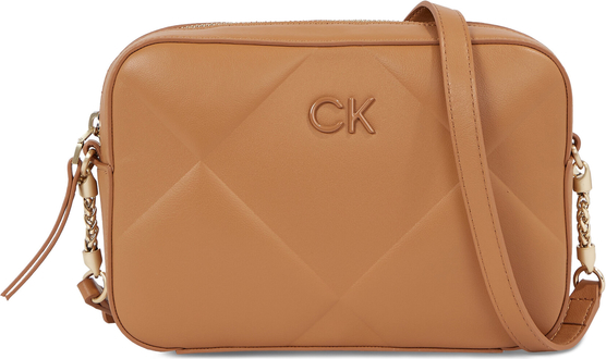 Brązowa torebka Calvin Klein średnia na ramię