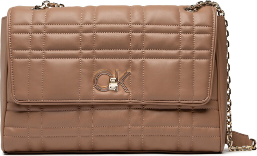 Brązowa torebka Calvin Klein średnia na ramię