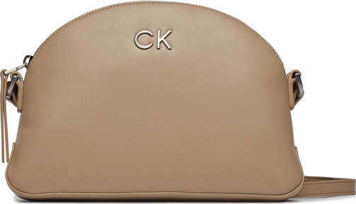 Brązowa torebka Calvin Klein w młodzieżowym stylu średnia matowa
