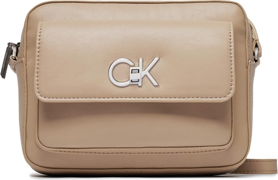 Brązowa torebka Calvin Klein w stylu casual średnia