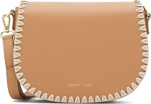 Brązowa torebka Jenny Fairy matowa średnia na ramię