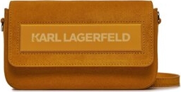 Brązowa torebka Karl Lagerfeld w młodzieżowym stylu na ramię