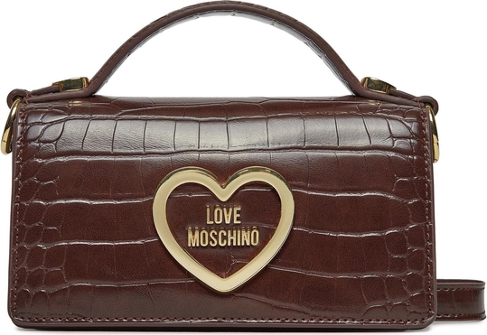 Brązowa torebka Love Moschino na ramię średnia
