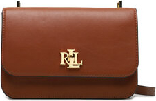 Brązowa torebka Ralph Lauren na ramię matowa