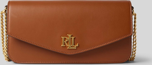 Brązowa torebka Ralph Lauren na ramię matowa mała