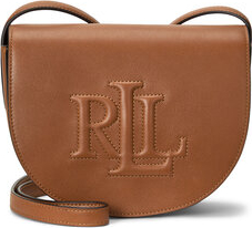 Brązowa torebka Ralph Lauren średnia w młodzieżowym stylu na ramię