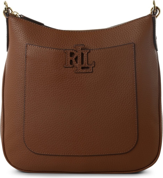 Brązowa torebka Ralph Lauren w wakacyjnym stylu średnia matowa