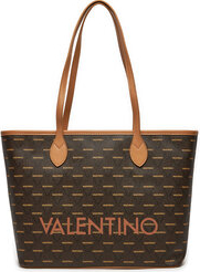 Brązowa torebka Valentino na ramię z nadrukiem