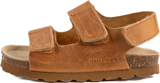 Brązowe buty dziecięce letnie Babunkers Family na rzepy