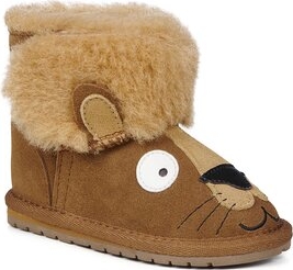 Brązowe buty dziecięce zimowe Emu Australia dla chłopców