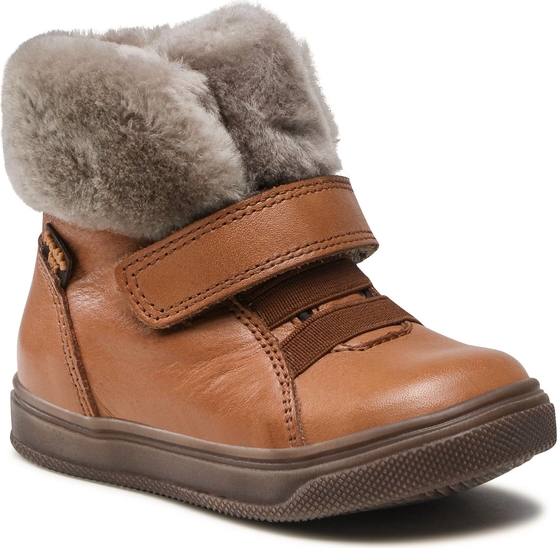 Brązowe buty dziecięce zimowe Froddo na rzepy