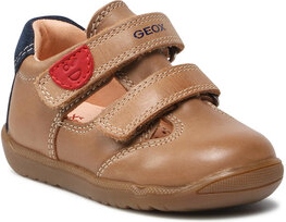 Brązowe buty sportowe dziecięce Geox na rzepy