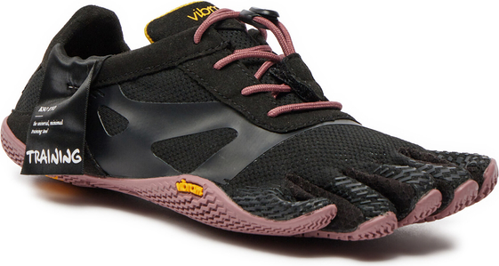 Brązowe buty sportowe Vibram Fivefingers z płaską podeszwą ze skóry ekologicznej sznurowane
