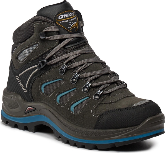 Brązowe buty trekkingowe Grisport w sportowym stylu sznurowane