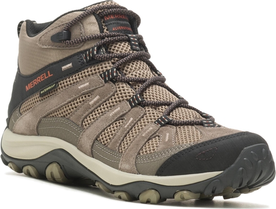 Brązowe buty trekkingowe Merrell sznurowane