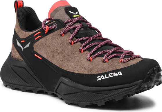 Brązowe buty trekkingowe Salewa sznurowane