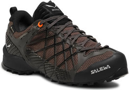 Brązowe buty trekkingowe Salewa z goretexu sznurowane