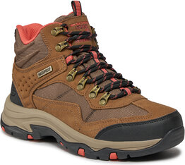 Brązowe buty trekkingowe Skechers sznurowane