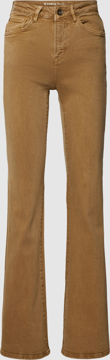 Brązowe jeansy Garcia z bawełny
