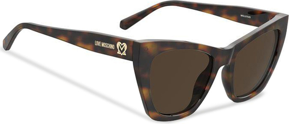 Brązowe okulary damskie Love Moschino
