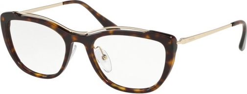 Brązowe okulary damskie Prada Eyewear
