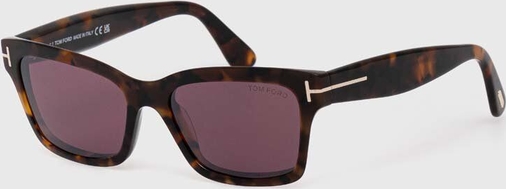 Brązowe okulary damskie Tom Ford