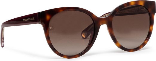 Brązowe okulary damskie Tommy Hilfiger
