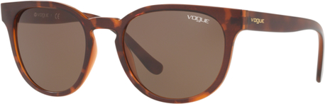 Brązowe okulary damskie Vogue w stylu glamour