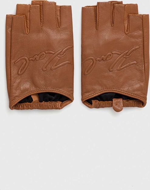 Brązowe rękawiczki Karl Lagerfeld