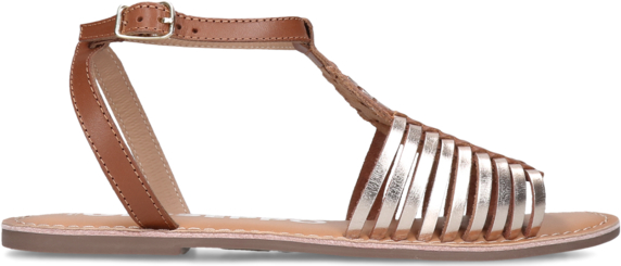 Brązowe sandały Giossepo w stylu casual z płaską podeszwą