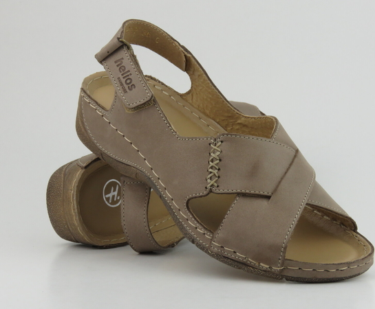 Brązowe sandały Helios Komfort w stylu casual