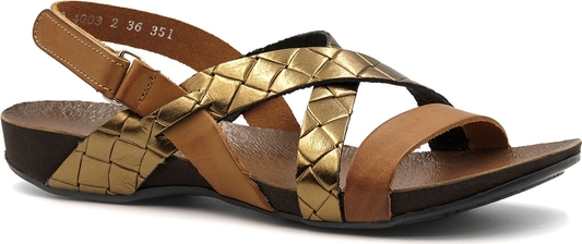 Brązowe sandały Nescior w stylu casual ze skóry