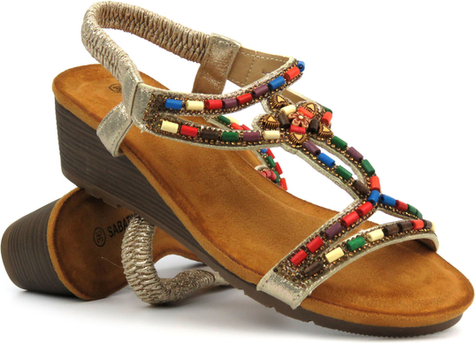 Brązowe sandały Sabatina z klamrami