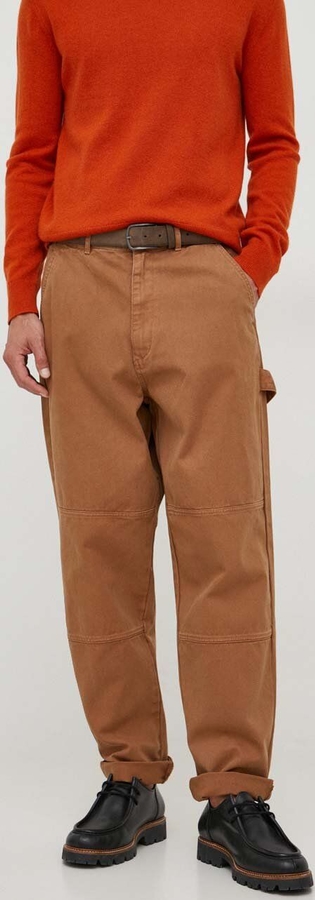 Brązowe spodnie Barbour z bawełny