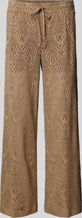 Brązowe spodnie Cambio w stylu retro z bawełny
