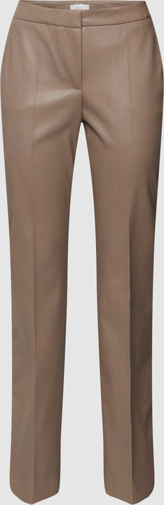 Brązowe spodnie Cinque w stylu retro ze skóry ekologicznej