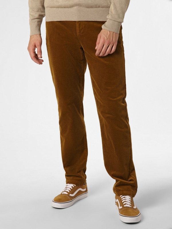 Brązowe spodnie Gant z bawełny w stylu casual