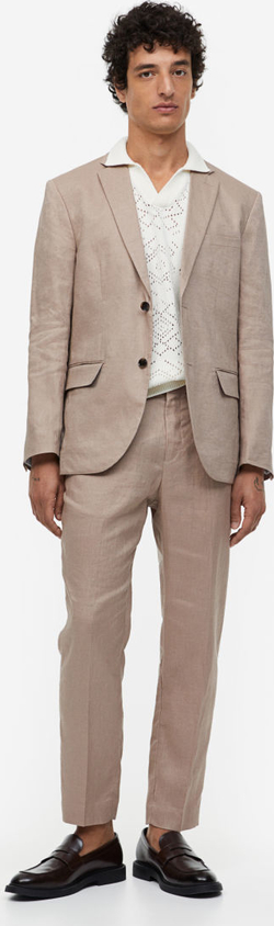 Brązowe spodnie H & M w stylu casual