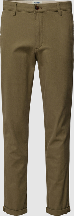 Brązowe spodnie Jack & Jones w stylu casual z bawełny