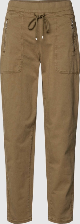 Brązowe spodnie MAC z bawełny