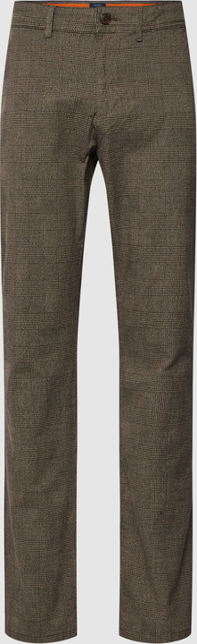 Brązowe spodnie McNeal z bawełny