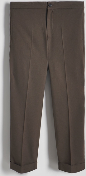 Brązowe spodnie Reserved z tkaniny