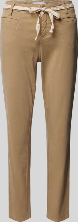 Brązowe spodnie Rosner z bawełny w stylu casual