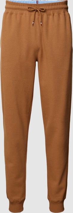 Brązowe spodnie Tommy Hilfiger w stylu casual z bawełny